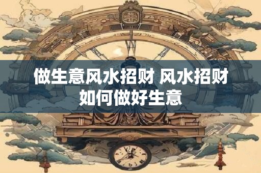 做生意风水招财 风水招财如何做好生意