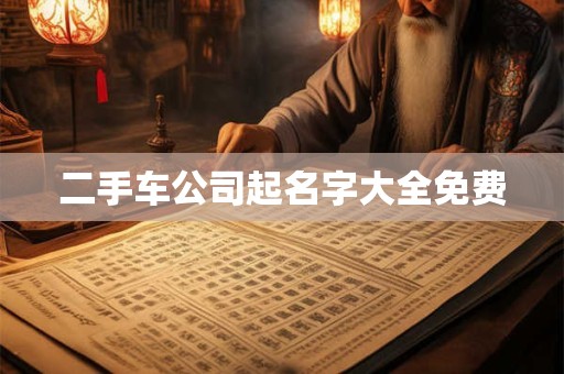 二手车公司起名字大全免费