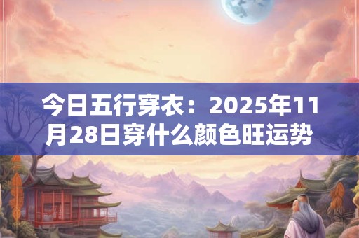 今日五行穿衣:2025年11月28日穿什么颜色旺运势 今日五行穿衣:2025年11月28日穿什么颜色旺运势
