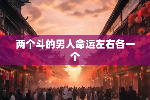 两个斗的男人命运左右各一个