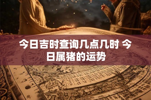 今日吉时查询几点几时 今日属猪的运势