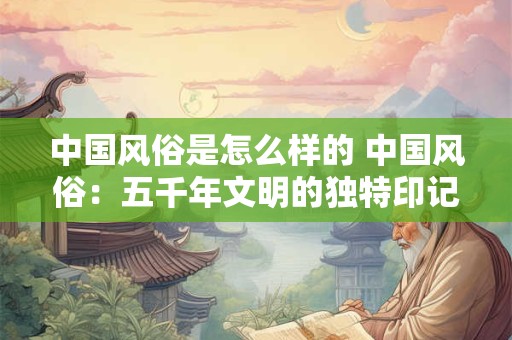 中国风俗是怎么样的 中国风俗：五千年文明的独特印记