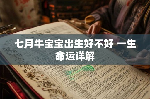 七月牛宝宝出生好不好 一生命运详解