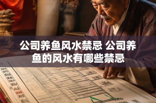 公司养鱼风水禁忌 公司养鱼的风水有哪些禁忌