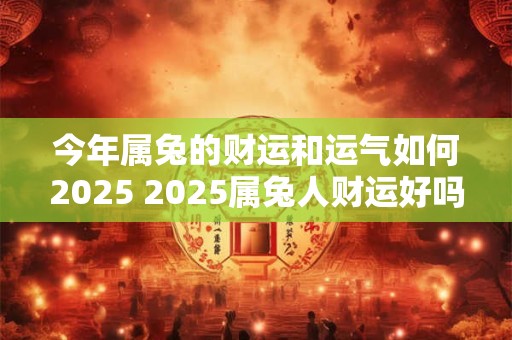 今年属兔的财运和运气如何2025 2025属兔人财运好吗