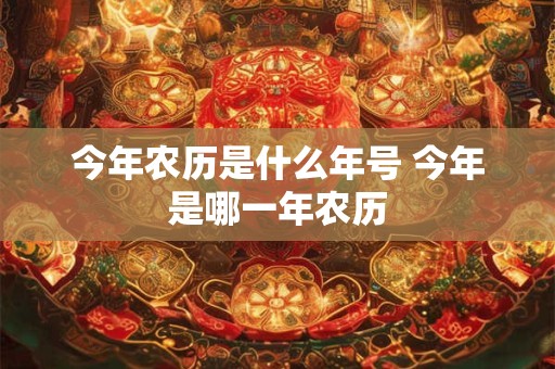 今年农历是什么年号 今年是哪一年农历