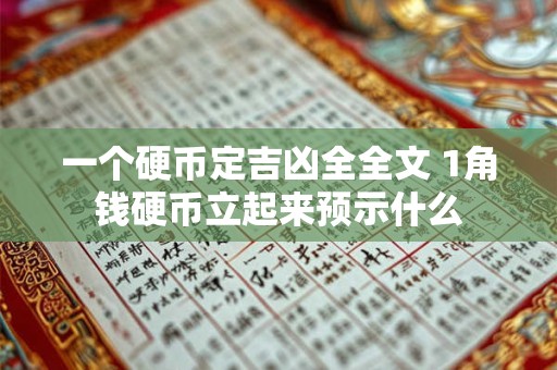 一个硬币定吉凶全全文 1角钱硬币立起来预示什么