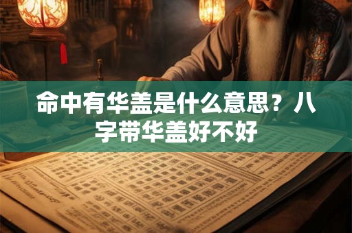 命中有华盖是什么意思？八字带华盖好不好
