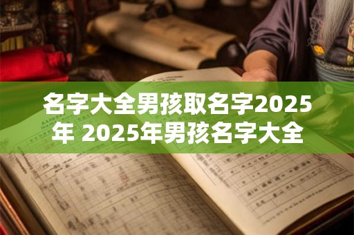 名字大全男孩取名字2025年 2025年男孩名字大全