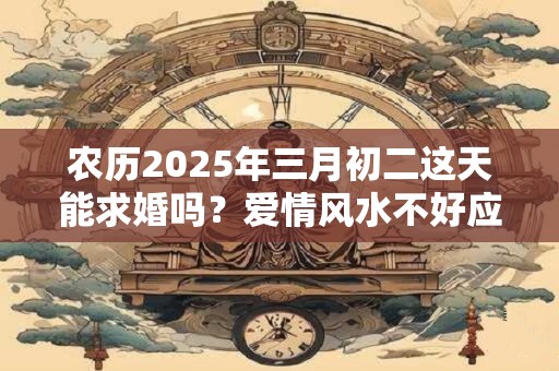 农历2025年三月初二这天能求婚吗？爱情风水不好应该摆什么？