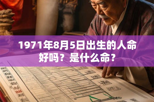 1971年8月5日出生的人命好吗？是什么命？