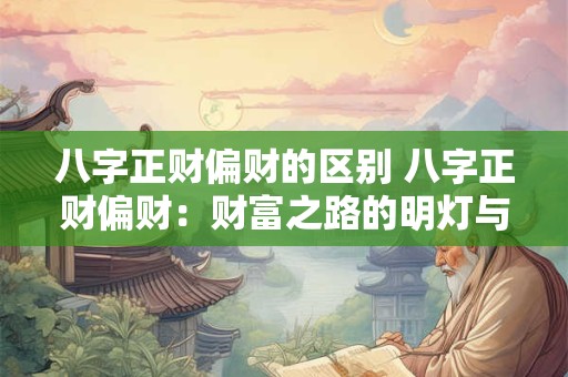 八字正财偏财的区别 八字正财偏财：财富之路的明灯与指引