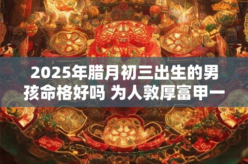 2025年腊月初三出生的男孩命格好吗 为人敦厚富甲一方