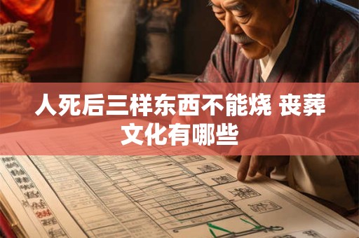 人死后三样东西不能烧 丧葬文化有哪些