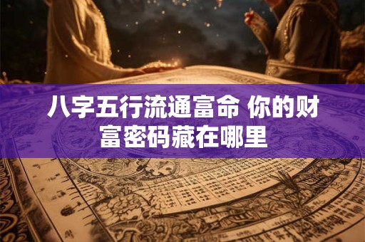 八字五行流通富命 你的财富密码藏在哪里