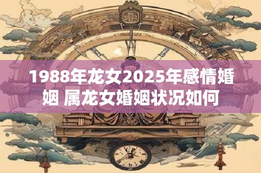 1988年龙女2025年感情婚姻 属龙女婚姻状况如何