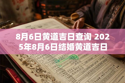 8月6日黄道吉日查询 2025年8月6日结婚黄道吉日