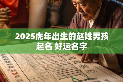 2025虎年出生的赵姓男孩起名 好运名字