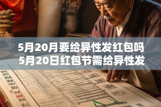 5月20月要给异性发红包吗 5月20日红包节需给异性发红包吗