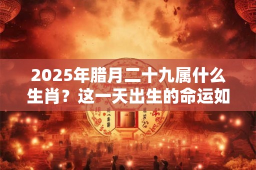 2026年腊月二十九属什么生肖？这一天出生的命运如何