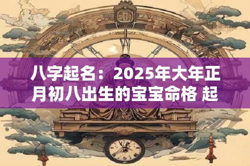八字起名：2025年大年正月初八出生的宝宝命格 起什么名字好