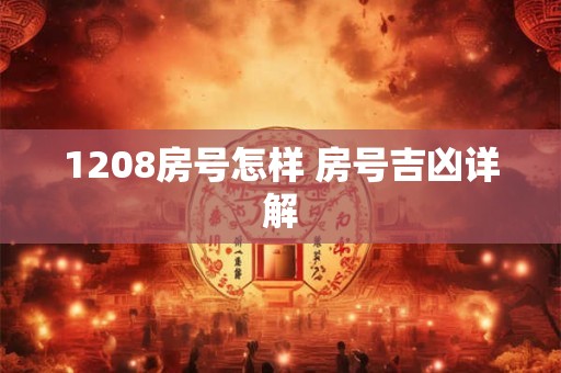 1208房号怎样 房号吉凶详解