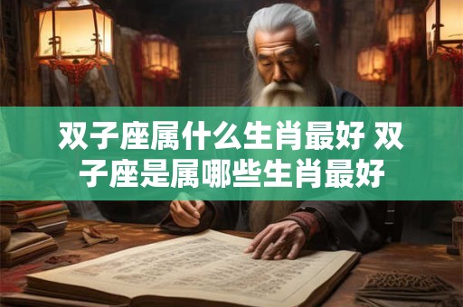 双子座属什么生肖最好 双子座是属哪些生肖最好