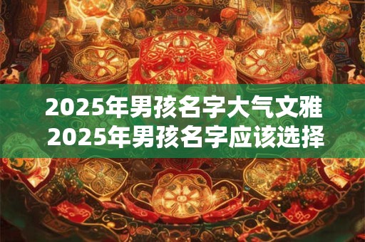 2025年男孩名字大气文雅 2025年男孩名字应该选择何种大气文雅