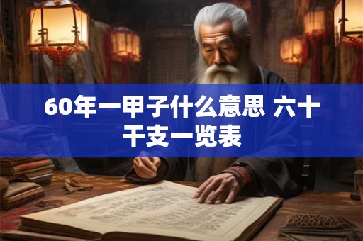 60年一甲子什么意思 六十干支一览表
