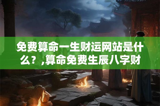 免费算命一生财运网站是什么？,算命免费生辰八字财运