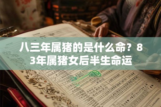 八三年属猪的是什么命?83年属猪女后半生命运 八三年属猪的是什么命?83年属猪女后半生命运