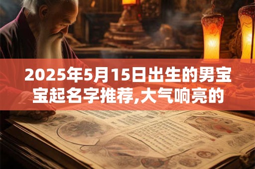 2025年5月15日出生的男宝宝起名字推荐,大气响亮的