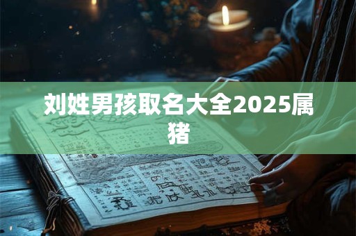 刘姓男孩取名大全2025属猪