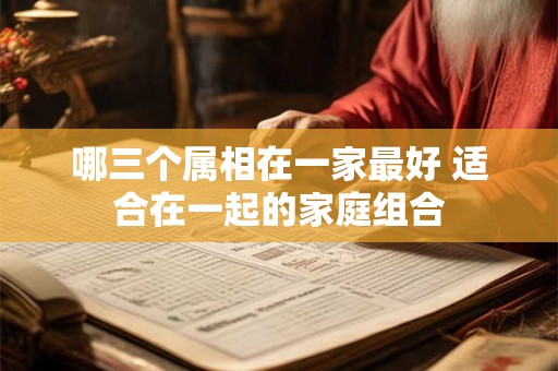 哪三个属相在一家最好 适合在一起的家庭组合