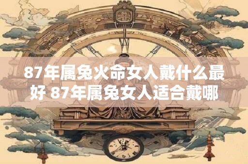 87年属兔火命女人戴什么最好 87年属兔女人适合戴哪种珠宝