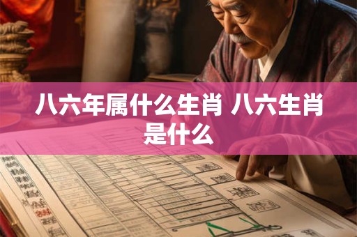 八六年属什么生肖 八六生肖是什么