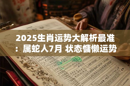 2025生肖运势大解析最准：属蛇人7月 状态慵懒运势波动