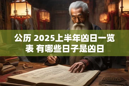 公历 2025上半年凶日一览表 有哪些日子是凶日