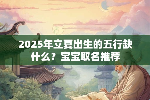 2025年立夏出生的五行缺什么？宝宝取名推荐