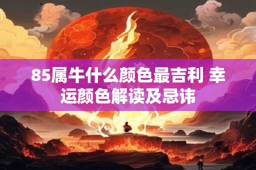 85属牛什么颜色最吉利 幸运颜色解读及忌讳