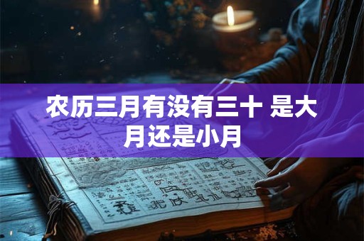 农历三月有没有三十 是大月还是小月