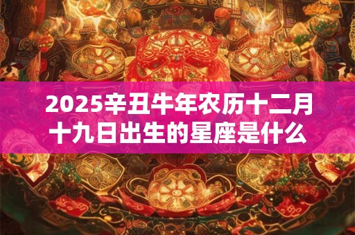 2025辛丑牛年农历十二月十九日出生的星座是什么