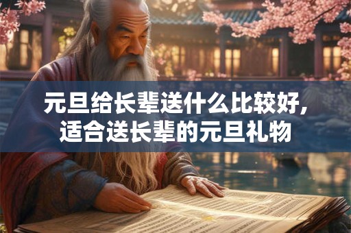 元旦给长辈送什么比较好,适合送长辈的元旦礼物