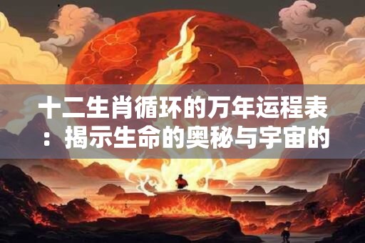 十二生肖循环的万年运程表:揭示生命的奥秘与宇宙的秘密 十二生肖循环的万年运程表:揭示生命的奥秘与宇宙的秘密