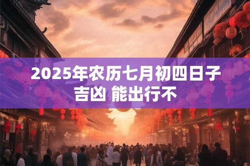 2025年农历七月初四日子吉凶 能出行不 2025年农历七月初四日子吉凶 能出行不