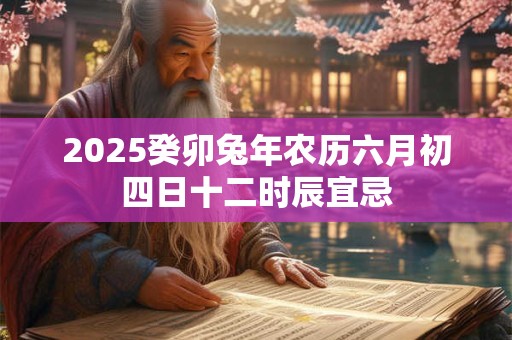2025癸卯兔年农历六月初四日十二时辰宜忌
