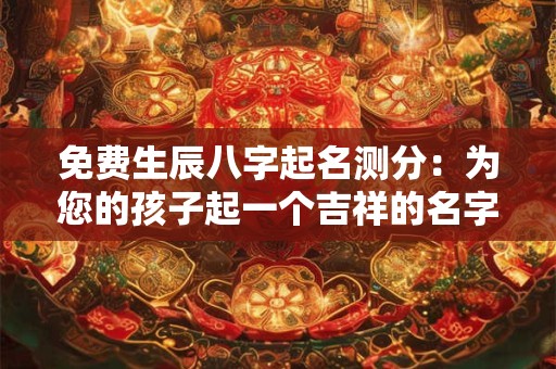 免费生辰八字起名测分：为您的孩子起一个吉祥的名字