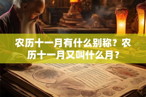 农历十一月有什么别称？农历十一月又叫什么月？