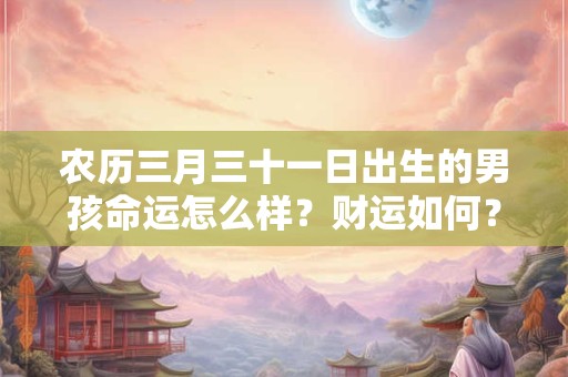 农历三月三十一日出生的男孩命运怎么样？财运如何？