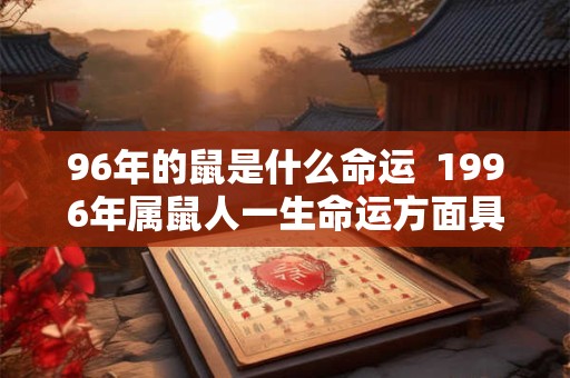 96年的鼠是什么命运  1996年属鼠人一生命运方面具体概括